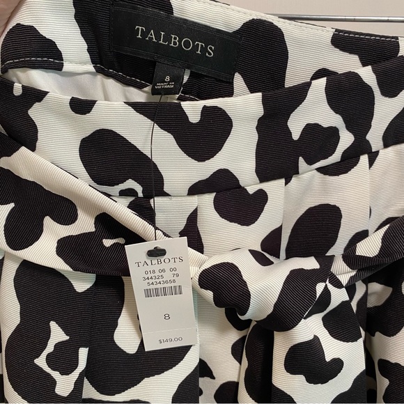 NWT Talbots Pleated Tie Waist Midi Leopard Skirt - Picture 6 of 8